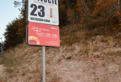 Jastrzębia Góra TPD • plaża w Jastrzębiej Górze